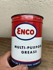 Vintage ENCO 5lb. Multipurpose Grease Tin~ Humble Oil & Refining Co.~ Full picture