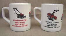 2 1980's Bowman's Tractor Honda Power Equipment Advertising Coffee Mug Cups  picture