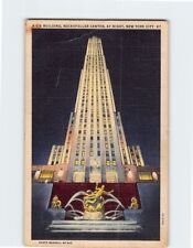 Postcard RCA Building Rockefeller Center At Night New York City New York USA picture