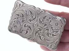 Vintage Diablo Hand Engraved Sterling silver overlay belt buckle picture