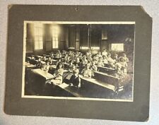 Vtg 1900s One Room School House Class Photo Undated Black White  picture