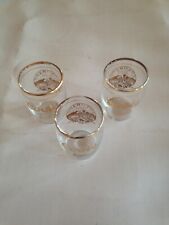 Vintage Coors Rush to the Rockies Centennial 1859 to 1959 glasses Gold trim x3 picture