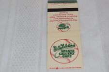 Bobby Valentine's Sports Gallery Cafe Baseball 20 Strike Matchbook Cover picture