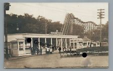 RPPC ROLLER COASTER Woodside Park Amusement PHILADELPHIA PA Real Photo Postcard picture