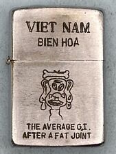 Vintage 1963 Vietnam Bien Hoa Average GI Just Like A Duck Chrome Zippo Lighter picture