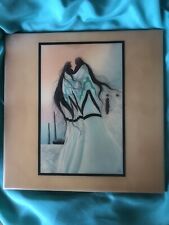Vintage William Bill Rabbit Native American Crystal Wall Art Tile 12” X 12” picture