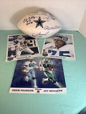 Dallas Cowboys Signed football Bob Lilly Jay Novacek Tony Gonzales Ed Jones Lot picture