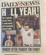 NY Daily News 9/9/21 YANKEES DEREK JETER HALL OF FAME  2021 Front/Back Cover NEW picture