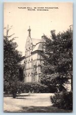 Racine Wisconsin Postcard Taylor Hall De Koven Foundation c1940 Vintage Artvue picture