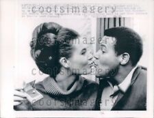 1963 Wire Photo Singer Twist Dancer Chubby Checker Engaged Miss World Holland picture