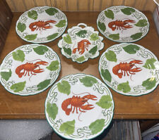 4 MCM Lobster Plates And Handle Dish Crown SAXE Excellent Vintage Condition. picture