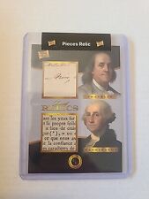 2023 Pieces of the Past George Washington Franklin Handwritten Relic Card picture