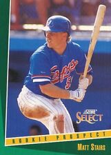 #327 MONTREAL EXPOS # MATT STAIRS - OF # BASEBALL CARD SCORE SELECT MBL 1992 picture