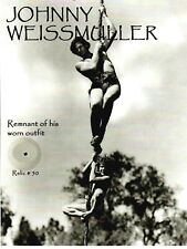 RARE “Johnny Weissmuller” Remnant of His Worn Outfit Encapsulated COA picture