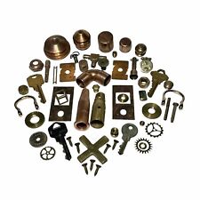 Lot Of Random Brass Copper Parts & Pieces Steampunk Craft Found Object Art Parts picture