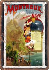 Metal Sign - Vintage Montreux Travel Poster - Retro Look Reproduction T446 picture