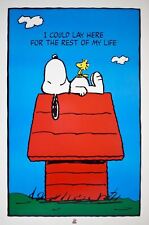 Snoopy & Woodstock “I Could lay here for the rest of my life” Poster 24 x 36 picture