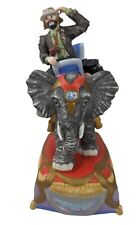 Vintage Emmett Kelly Clown On Elephant At The Circus Figurine Music Box 40 Years picture