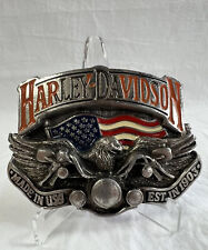 Harley-Davidson VTG ‘91 Rare Genuine Belt Buckle Baron USA PERCHED EAGLE-No Box picture