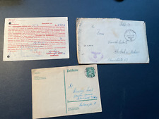German Postal History, 3 Items, 1 x WW2, 1 pre war, 1 after War. Used. picture