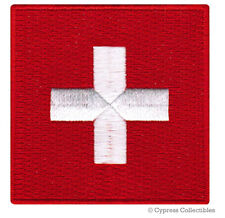 SWITZERLAND FLAG PATCH SWISS CROSS Confoederatio Helvetica embroidered iron-on picture