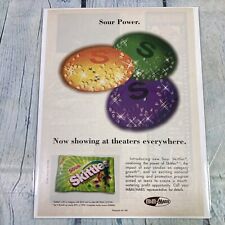 Vintage 2000 Print Ad Sour Skittles Candy Cinema Magazine Advertisement Ephemera picture