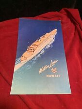 1950’s Hawaiian S.S. Lurline Cruise Ship  Matson Lines Passenger Manifest picture