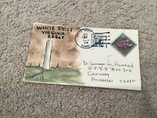 1979 WHITE POST, Virginia: Signed FOLK ART WATERCOLOR Postal Cover GEORGE HARROD picture