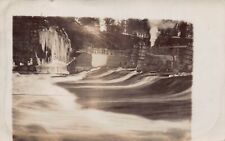 RPPC Kilbourn WI Wisconsin Dells Dam Construction c1909 Photo Vtg Postcard C5 picture