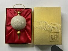 Lenox 1982 Annual Ornament Ball w/ Spire 1st IN LIMITED ED 24cGOLD Trim VINTAGE  picture