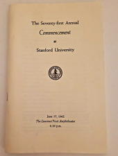 Stanford University 1962 Vintage Commencement Program picture