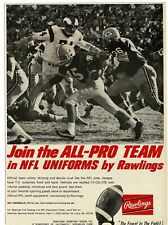 1968 RAWLINGS NFL Uniforms Packers Bart Starr Rams Merlin Olsen Vintage Print Ad picture