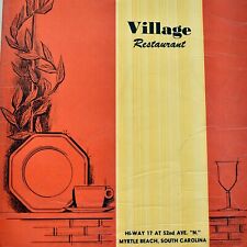 1960s Village Restaurant Menu Myrtle Hi-Way Highway 17 Beach South Carolina picture