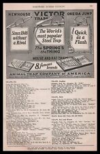 1928 Animal Trap Lititz Pennsylvania Victor Newhouse Oneida Jump Traps Print Ad picture
