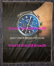 Tag Heuer Chronograph Watch Nylon Fabric Banner Sign Store Display 43” x 54” picture
