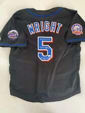 David Wright Autographed NY Mets CUSTOM Black Jersey with Once a Met, Always a M picture