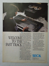 1989 JBL PROFESSIONAL Seck 1282 & 1882 Recording Consoles Magazine Ad picture