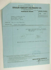 1932 Lamson Goodnow Braun Knecht Heimann San Francisco CA Orders Ephemera P1510G picture