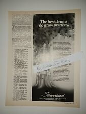 Slingerland Drums 70s Vintage 8x11 Magazine Ad picture