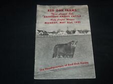 1951 RED OAK FARMS ANGUS BREEDERS' CATTLE THIRD ANNUAL SALE CATALOG - J 9228 picture