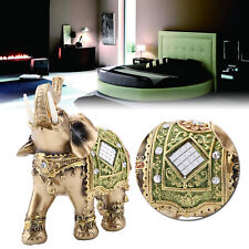 Lucky Feng Shui Green Elephant Statue Sculpture Wealth Figurine Home Decoration picture