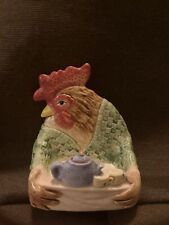 Vintage Fitz & Floyd Bacon & Eggs Hen Rooster Artificial Sweetener Holder picture