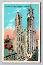 New York City NY-New York, Woolworth Buildings, Vintage c1931 Souvenir Postcard picture