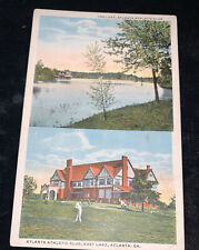ATLANTA,Georgia LAKE & GOLF LINKS~ATLANTA ATHLETIC CLUB~1920s Postcard Multiview picture