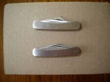 Pair Camillus Silver Sword #834 Stockman Pocket Knives Used USA picture