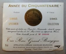 liner NORMANDY - wine label BOURGOGNE FIFTENAIRE 1985 FRENCH LINE  picture