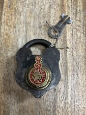 Mallory Wheeler Antique Iron Padlock With Key picture