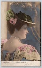 RPPC Actress Lillian Russell Hand Tinted Schloss c1899 Real Photo Postcard B31 picture