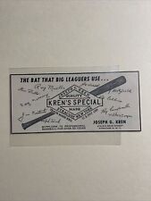 Kren’s Special Baseball Bats Ray Mueller Walker Cooper S. Bilko 1953 Baseball Ad picture