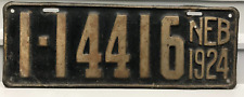 1924 Nebraska License Plate 1-14416 picture